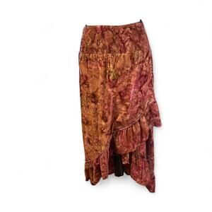 Women's Burgundy and Pink Skirt